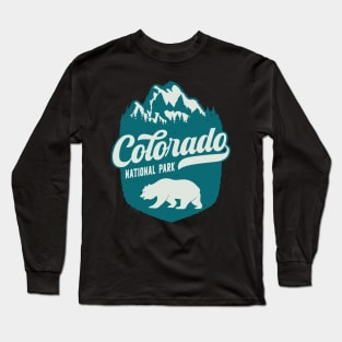 Colorado National Park Wildlife Vintage Mountain Long Sleeve T-Shirt